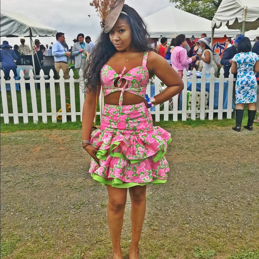 Pink and green asos 2 piece